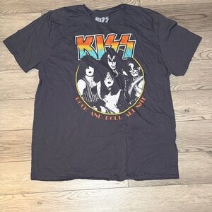 KISS Rock & Roll All Night Band T-Shirt XL Gray